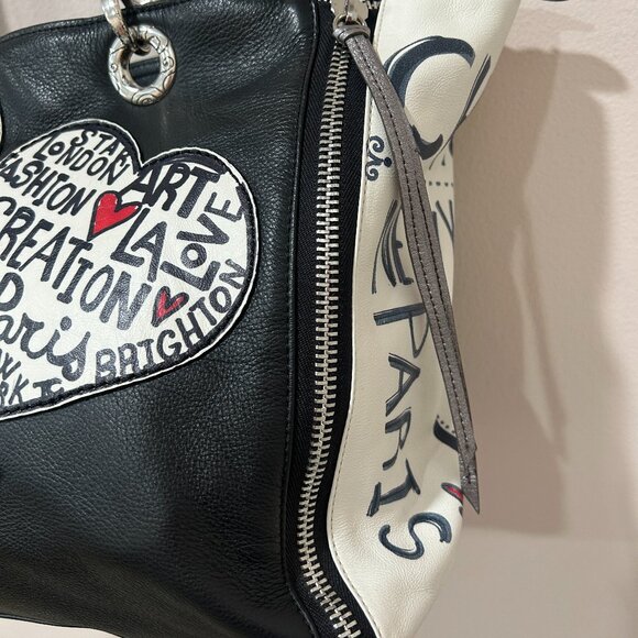 BRIGHTON Fashionista Tom Clancy Super Glam Chic Haute Couture Paris Large Tote - Picture 3 of 16